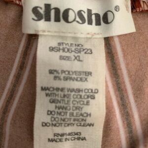 ShoSho High Wasted soft paper bag Shorts Dressy Office Attire Striped